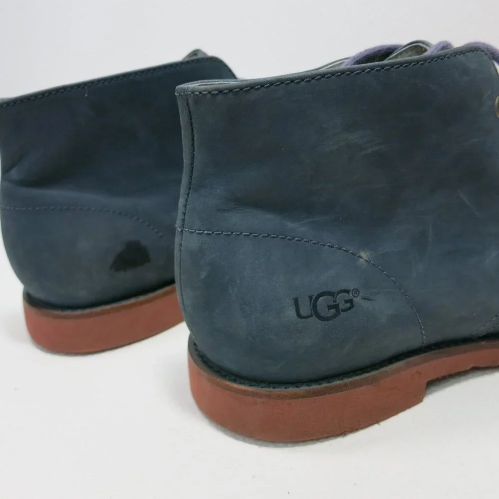 UGG Australia Blue Nubuck Leather Chukka Ankle Boots Men's # 1002389 Sz 8.5